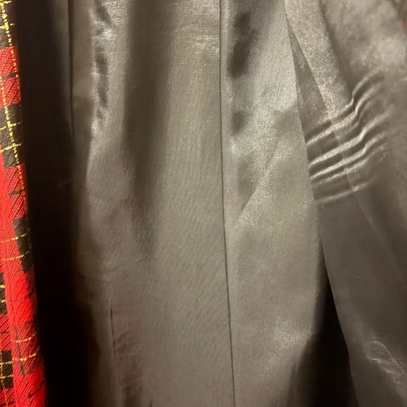 Plaid Red and Black Women's Jacket - Picture 5 of 6
